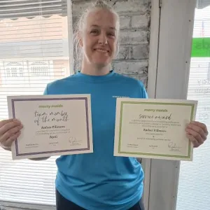 Amber is the Employee of the Month & 2 Years of Service Award